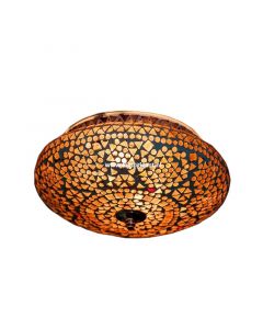 Purple oriental flush ceiling light mosaic, Mimoun