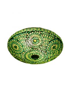 Green oriental flush ceiling light mosaic, Louay