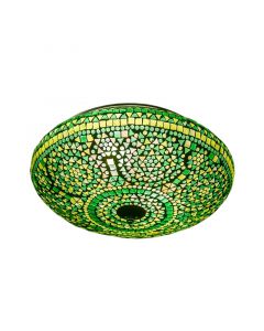 Green oriental flush ceiling light mosaic, Louay
