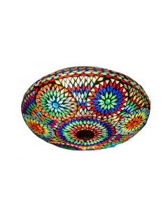 Multicoloured oriental flush ceiling light mosaic, Louay