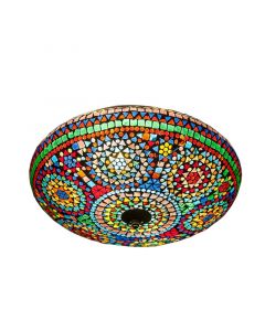 Multicoloured oriental flush ceiling light mosaic, Louay