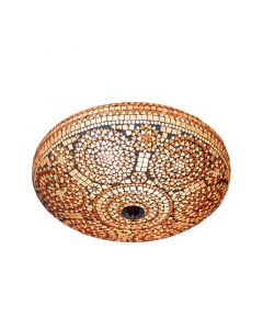 Purple oriental flush ceiling light mosaic, Annas