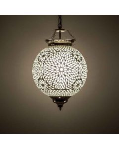 Transparent oriental pendant light mosaic, Aziza