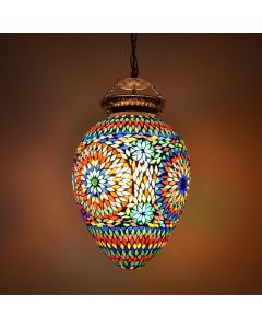 Multicoloured oriental pendant light mosaic, Isa
