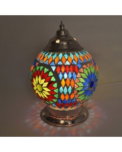Multicoloured oriental table lamp mosaic, Sabri