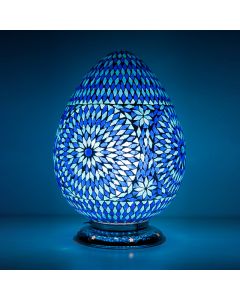 Blue oriental table lamp mosaic, Lara