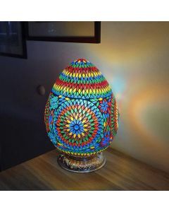 Multicoloured oriental table lamp mosaic, Lara