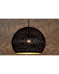 Black oriental pendant light filigree, Kenza