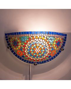 Multicoloured oriental wall light mosaic, Haja