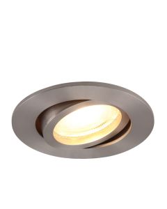 Aluminium recessed light chrome, Onno