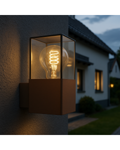 Modern outdoor light rust coloured, Sanel, IP44