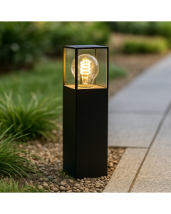 Modern outdoor light black, Sanel, IP44