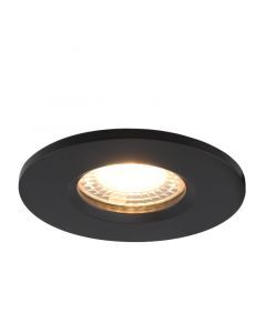 Modern bathroom recessed downlight black, Jule, IP65
