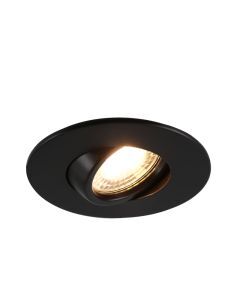 Modern bathroom recessed downlight black, Jill, IP44