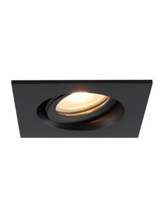 Aluminium bathroom recessed downlight black, Jorin, IP65