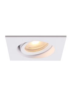 Aluminium bathroom recessed downlight white, Jorin, IP65