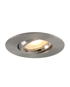 Aluminium bathroom recessed downlight nickel, Jill, IP44