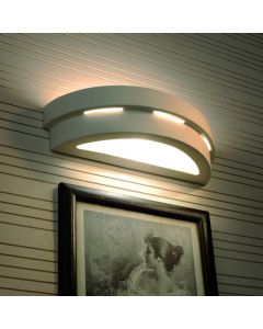 Glass up down wall light white, Lidwina