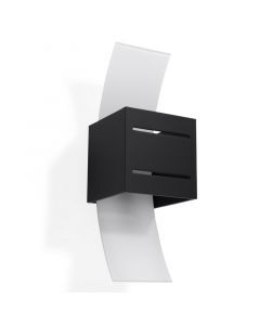 Aluminium up down wall light black, Jasmien