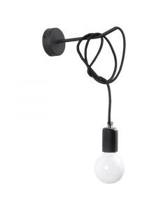 Steel wall light black, Lauraine