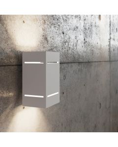 Aluminium up down wall light white, Janien