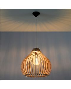 Wood pendant light brown, Gudo