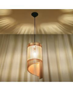 Wood pendant light brown, Guiseppe