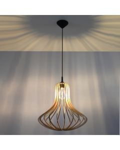 Wood pendant light brown, Grada