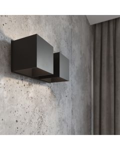 Aluminium up down wall light black, Andro