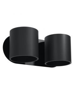 Aluminium up down wall light black, Amely