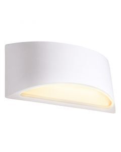 Glass up down wall light white, Leticia
