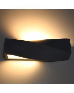 Glass up down wall light black, Annick