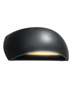 Glass up down wall light black, Laurenz
