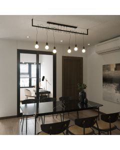 Steel pendant light black, Lauraine