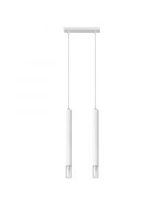 Glass pendant light white, Ishani
