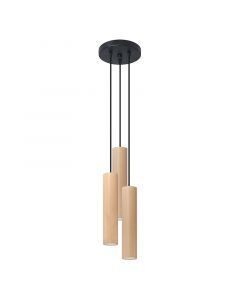 Wood pendant light brown, Francina