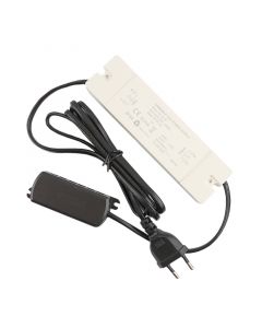 Distribution box with transformer for plug and play porch lighting