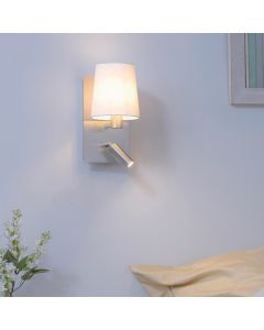 Nickel wall light design, Soro, 40W, 3000K LED, with switch