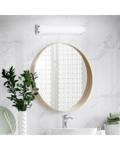Chrome bathroom ceiling light glass, Lanza