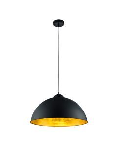 Black dome pendant light industrial, Katja