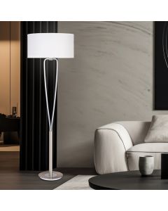 Nickel floor lamp modern, Lola, with switch