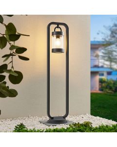 Anthracite outdoor floor lamp with dusk to dawn sensor modern, Sambesi, IP44