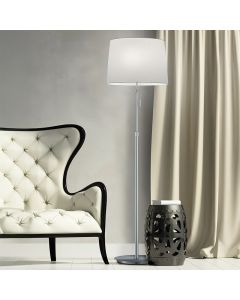 Nickel floor lamp classic, Niva, with pull switch