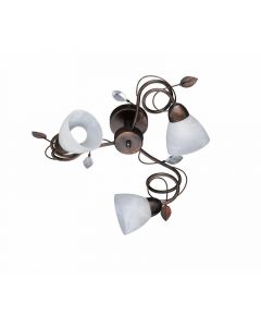 Rust Coloured flush ceiling light classic, Astrid