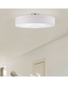 Nickel flush ceiling light metal, Ledbury