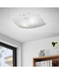 White flush ceiling light classic, Antoine