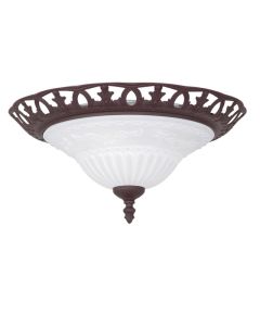 Rust Coloured flush ceiling light classic, Eleonora