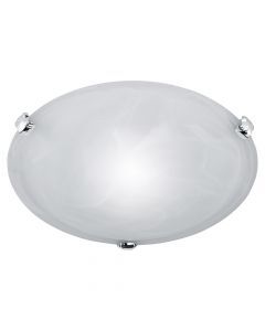Nickel flush ceiling light glass, Filia