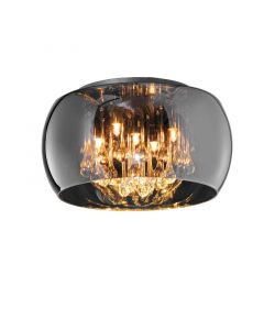 Chrome flush ceiling light modern, Capucine