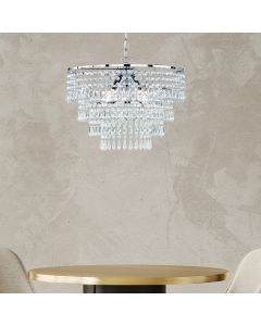 Chrome pendant light design, Allison